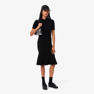 Jupe midi côtelée 3D pour femme Jupe midi côtelée 3D pour femme