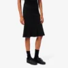 Jupe midi côtelée 3D pour femme