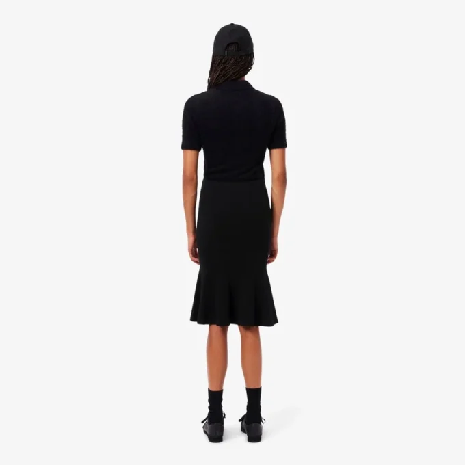 Jupe midi côtelée 3D pour femme