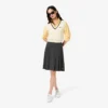 Jupe midi plissée en flanelle pour femme Jupe midi plissée en flanelle pour femme