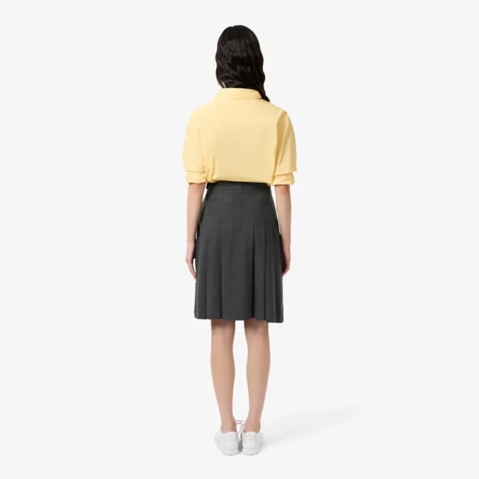 Jupe midi plissée en flanelle pour femme Jupe midi plissée en flanelle pour femme