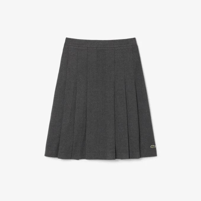 Jupe midi plissée en flanelle pour femme Jupe midi plissée en flanelle pour femme