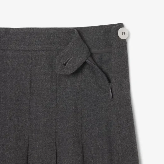 Jupe midi plissée en flanelle pour femme Jupe midi plissée en flanelle pour femme