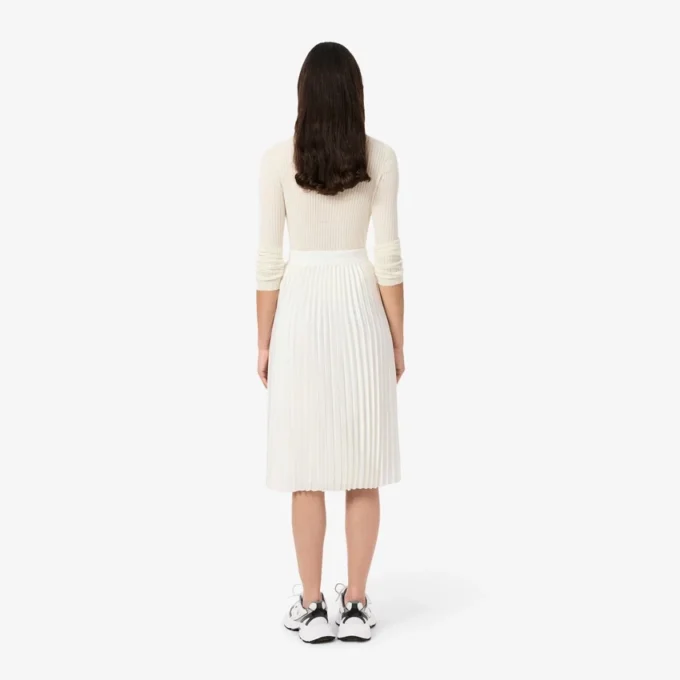 Jupe midi plissée en satin pour femme Jupe midi plissée en satin pour femme