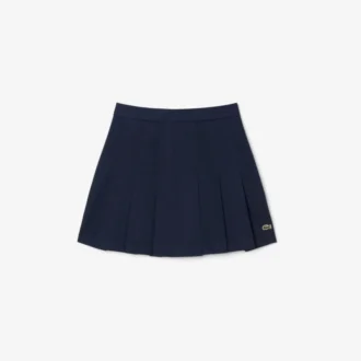Jupe plissée courte en coton stretch pour femme