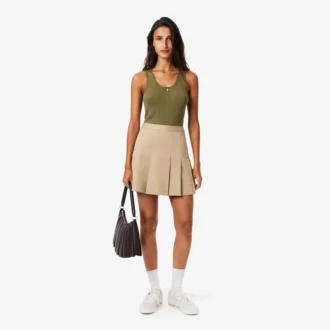 Jupe plissée courte en coton stretch pour femme Jupe plissée courte en coton stretch pour femme