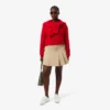 Jupe plissée courte en coton stretch pour femme
