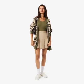 Jupe plissée courte en coton stretch pour femme Jupe plissée courte en coton stretch pour femme