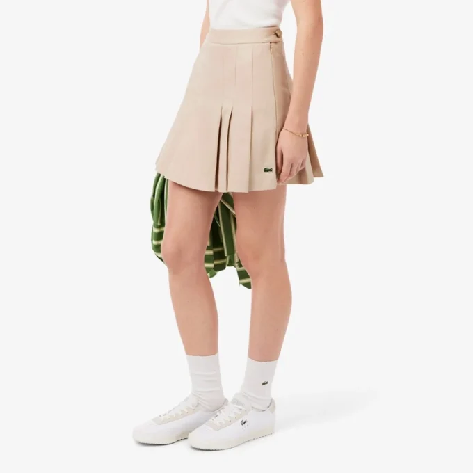 Jupe plissée courte en coton stretch pour femme Jupe plissée courte en coton stretch pour femme