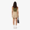 Jupe plissée courte en coton stretch pour femme
