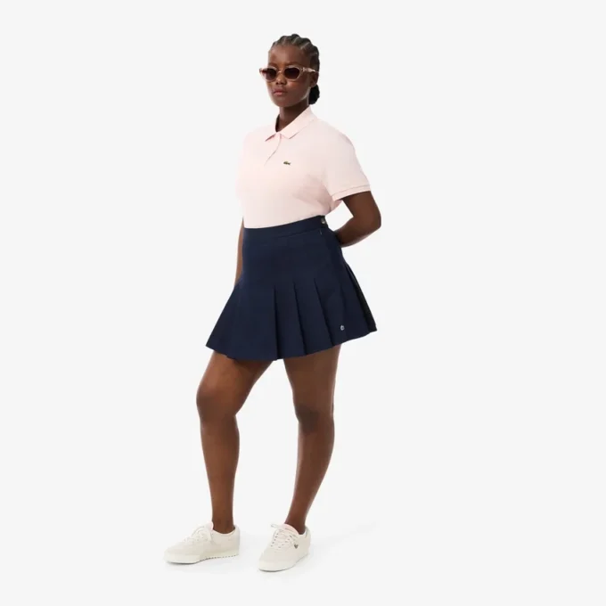 Jupe plissée courte en coton stretch pour femme Jupe plissée courte en coton stretch pour femme