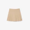 Jupe plissée courte en coton stretch pour femme