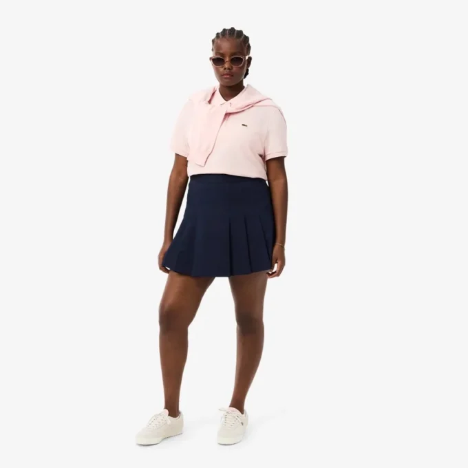 Jupe plissée courte en coton stretch pour femme Jupe plissée courte en coton stretch pour femme