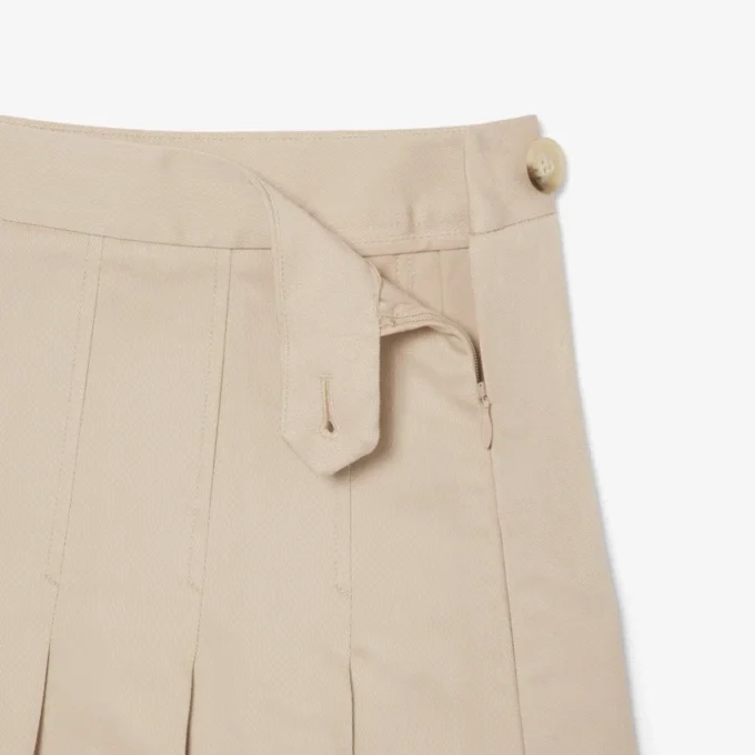 Jupe plissée courte en coton stretch pour femme Jupe plissée courte en coton stretch pour femme