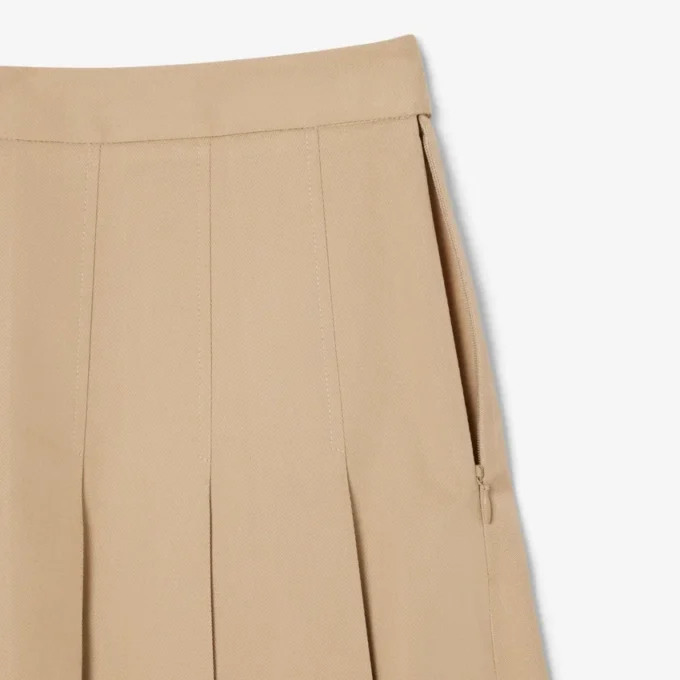 Jupe plissée courte en coton stretch pour femme