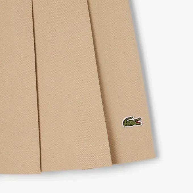 Jupe plissée courte en coton stretch pour femme