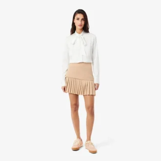 Jupe plissée en coton