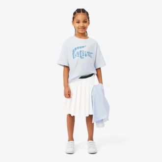 Jupe plissée en coton Oxford pour fille