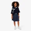 Jupe plissée en coton Oxford pour fille