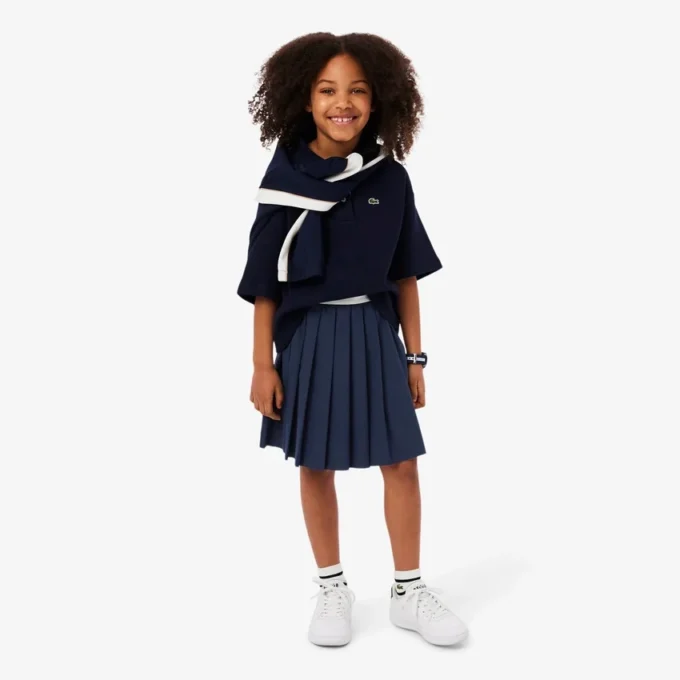 Jupe plissée en coton Oxford pour fille