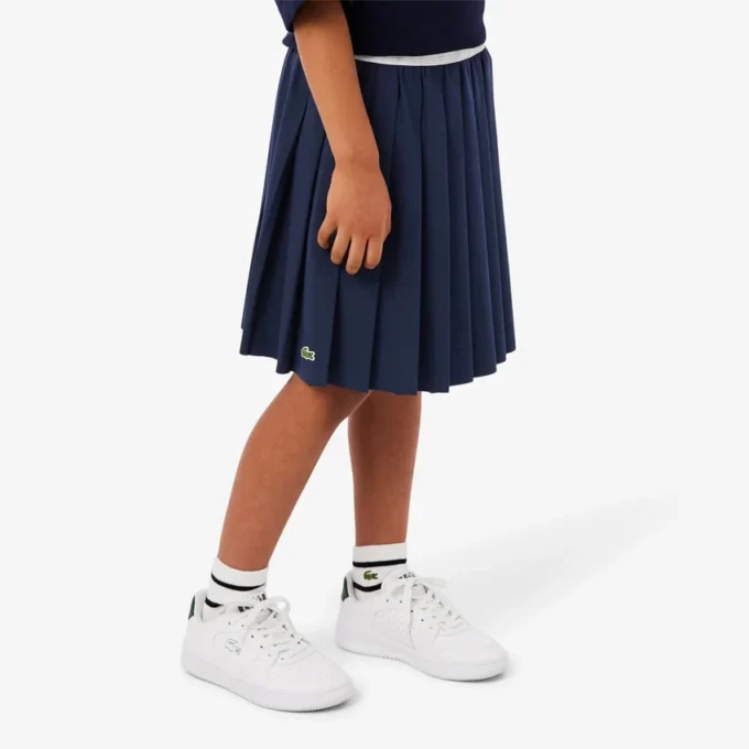 Jupe plissée en coton Oxford pour fille