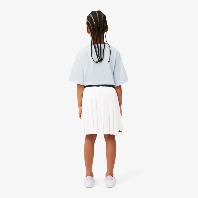 Jupe plissée en coton Oxford pour fille