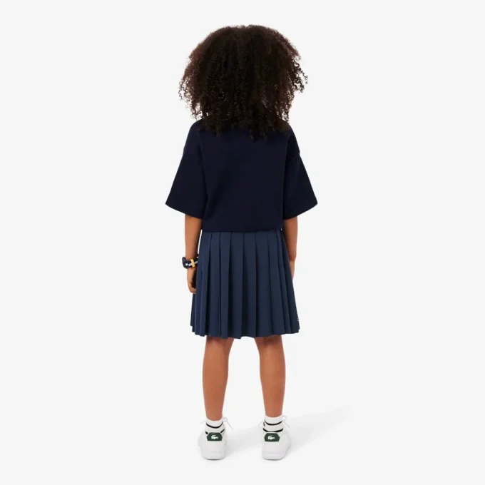 Jupe plissée en coton Oxford pour fille