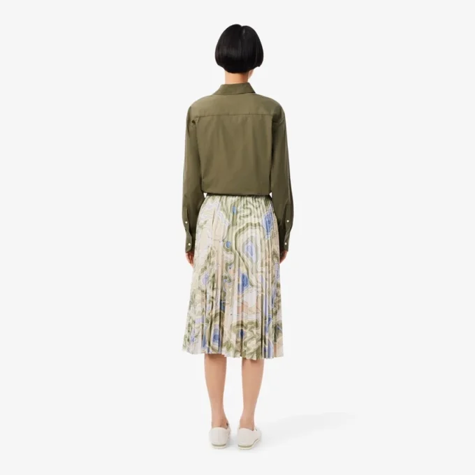 Jupe plissée imprimée Topography pour femme Jupe plissée imprimée Topography pour femme
