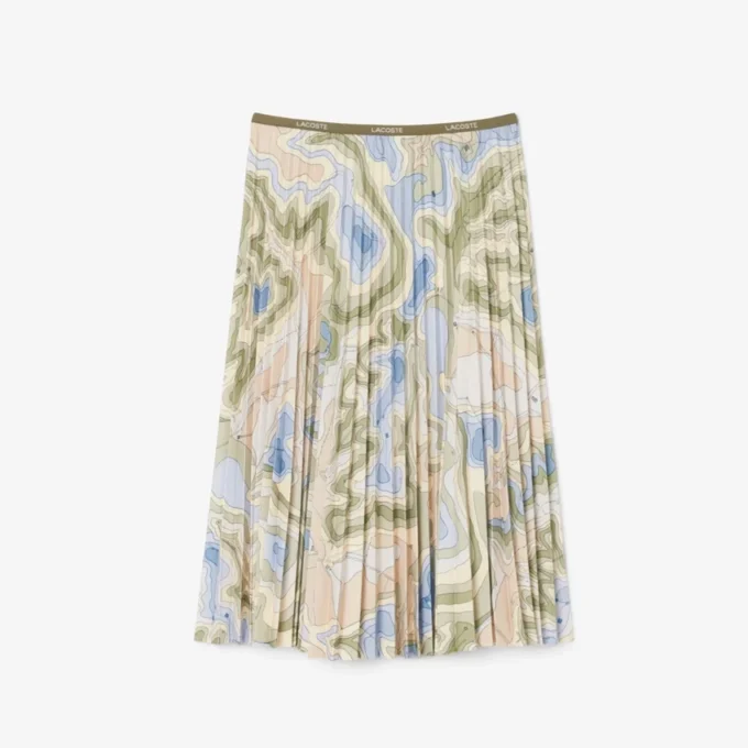 Jupe plissée imprimée Topography pour femme Jupe plissée imprimée Topography pour femme
