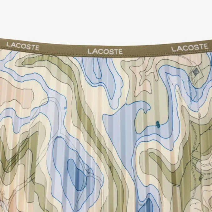 Jupe plissée imprimée Topography pour femme Jupe plissée imprimée Topography pour femme