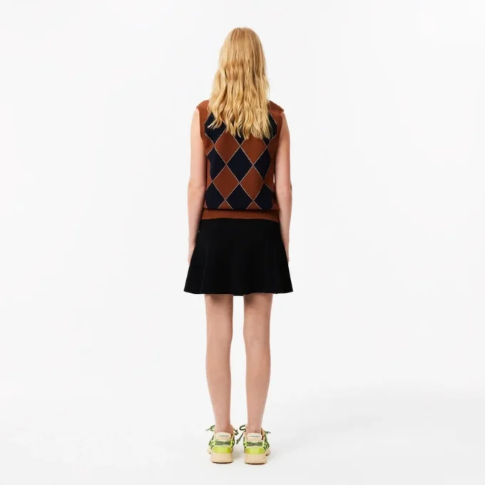 Jupe évasée en maille côtelée 3D pour femme Jupe évasée en maille côtelée 3D pour femme