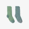 Lot de 2 paires de chaussettes unisexes en coton Lot de 2 paires de chaussettes unisexes en coton