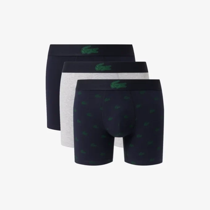 Lot de 3 boxers en jersey de coton stretch imprimé