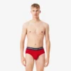 Lot de 3 slips en coton à logo pour homme Lot de 3 slips en coton à logo pour homme