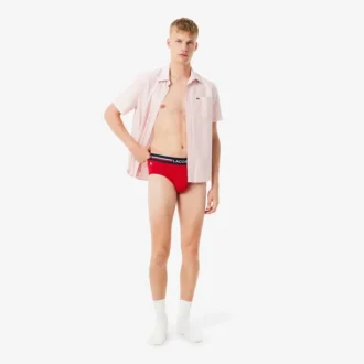 Lot de 3 slips en coton à logo pour homme