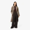 Manteau cache-cœur à carreaux hydrofuge pour femme Manteau cache-cœur à carreaux hydrofuge pour femme