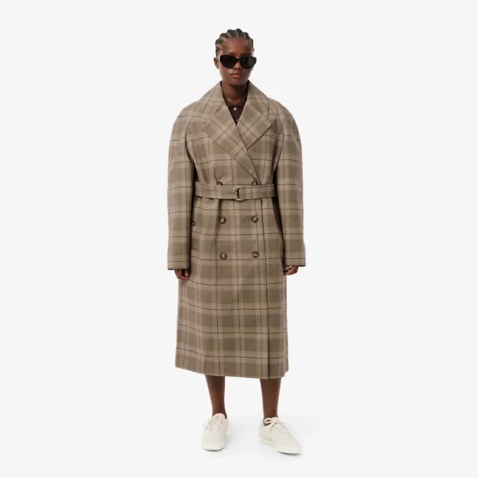 Manteau cache-cœur à carreaux hydrofuge pour femme Manteau cache-cœur à carreaux hydrofuge pour femme