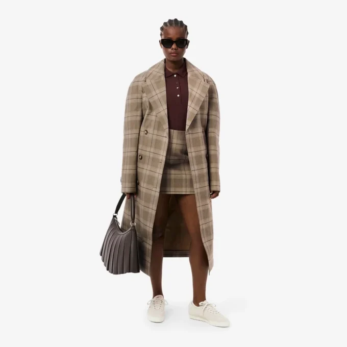 Manteau cache-cœur à carreaux hydrofuge pour femme Manteau cache-cœur à carreaux hydrofuge pour femme
