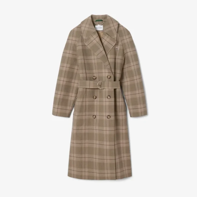 Manteau cache-cœur à carreaux hydrofuge pour femme Manteau cache-cœur à carreaux hydrofuge pour femme