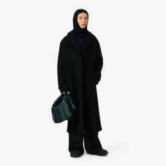 Manteau en laine bouillie Runway