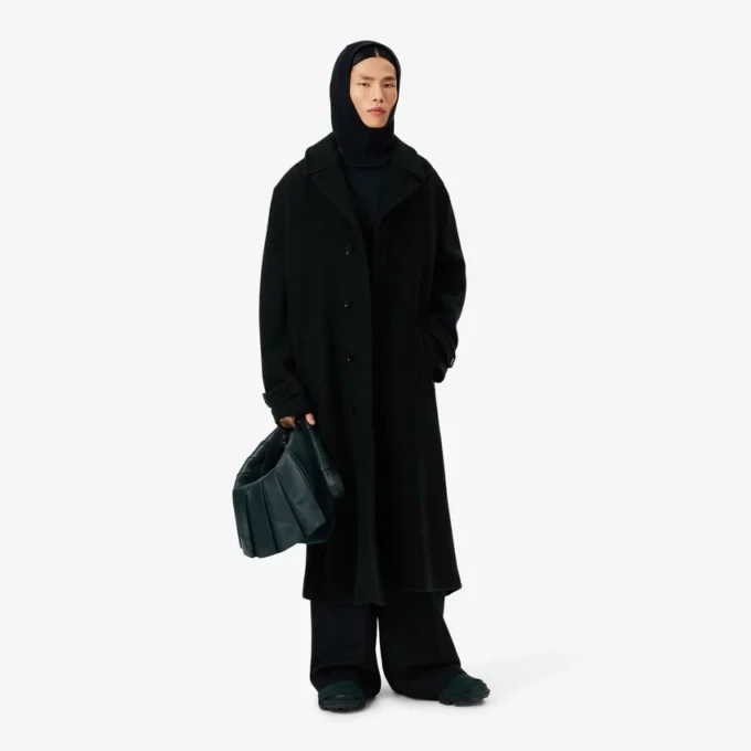 Manteau en laine bouillie Runway