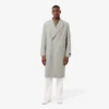 Manteau en laine à double boutonnage et motif chevron pour homme