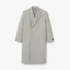 Manteau en laine à double boutonnage et motif chevron pour homme