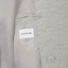 Manteau en laine à double boutonnage et motif chevron pour homme