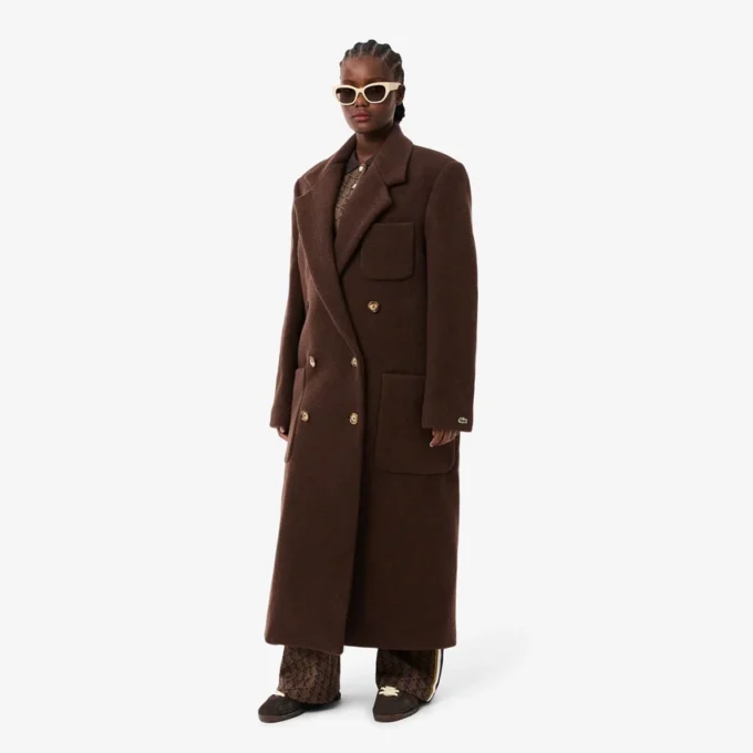 Manteau en laine à double boutonnage pour femme Manteau en laine à double boutonnage pour femme