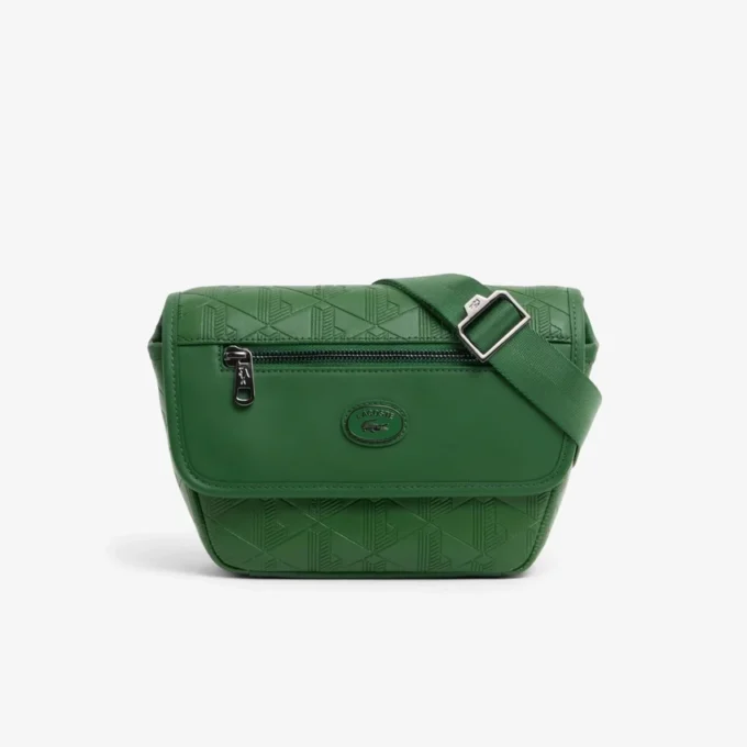 Mini sac messager en cuir à monogramme