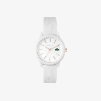 Montres Lacoste.12.12 à bracelet en silicone blanc