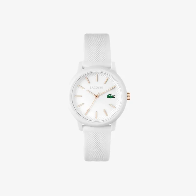 Montres Lacoste.12.12 à bracelet en silicone blanc
