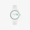 Montres Lacoste.12.12 à bracelet en silicone blanc