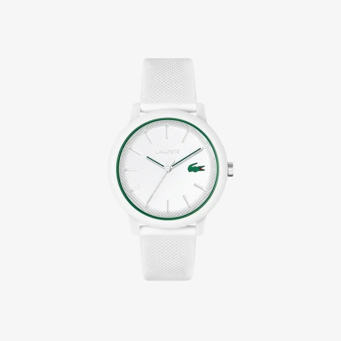 Montres Lacoste.12.12 à bracelet en silicone blanc